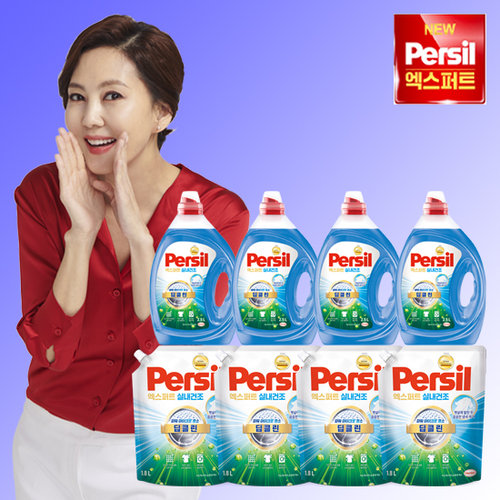 퍼실 엑스퍼트 실내건조 맥스 2.5L 4통 + 1.8L 4팩 (일반&드럼 겸용)