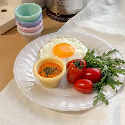 갤러리아_[마호]파스텔 멜라민 디너 웨이브 접시(225파이) x 3pcs