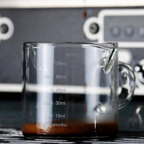 커피용품 내열유리 에스프레소 샷잔 75ml 카페머그잔 커피재료 홈카페분위기 더치커피기구