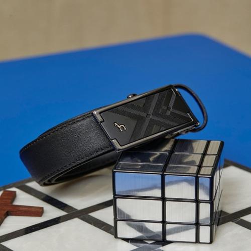 LF [스테디셀러] 블랙 단색 소가죽 벨트 (WUBE5E302BK)