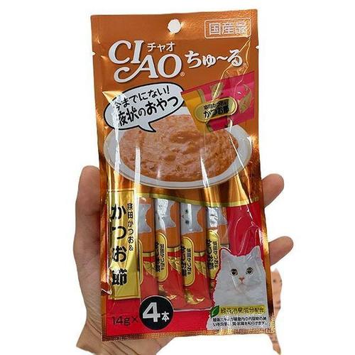 셀러허브 CIAO 츄르 가다랑어가쓰오부시 14g x 4개입 41168