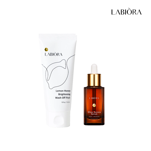 라비오라 레몬 허니 브라이트닝 워시오프 팩 100g 1개+ 글로우 오로라 세럼 30ml 1개