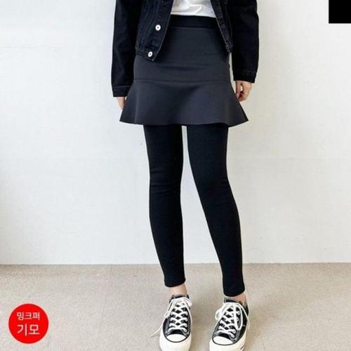 네오프렌 치마 레깅스 밍크퍼 데일리 뽀얌 후레아 WD40558