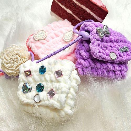 털실 5종 가방걸이 이어폰케이스 뜨개가방걸이 핸드메 WFIMS79