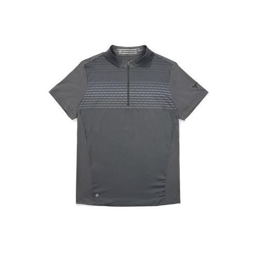 하프클럽 [트렉스타]반휴W 여성 반집업 반팔 티셔츠_차콜_RM-TS04862