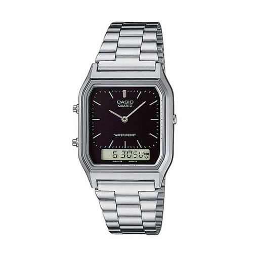 기타제조사 [카시오]카시오 AQ-230A-1D 공용 스퀘어 메탈 손목 시계