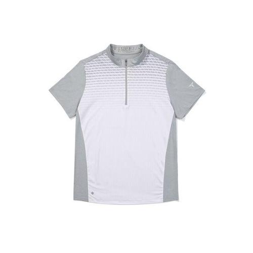 하프클럽 [트렉스타]반휴W 여성 반집업 반팔 티셔츠_L/그레이_RM-TS04812