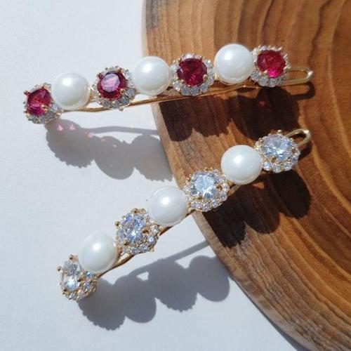 핸드메이드 고급 코코비투비 똑딱핀 헤어핀 진주헤어 WD7E49E