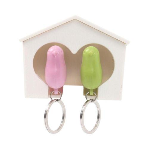 [셀럽하우스]버드 OFXKRHMJ 열쇠고리 케이스 (핑크 그린) DK37