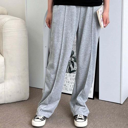 [셀럽하우스]핀턱 AIOS3039 여성 밴딩 바지 통 바지 트레이닝 와이드 팬츠