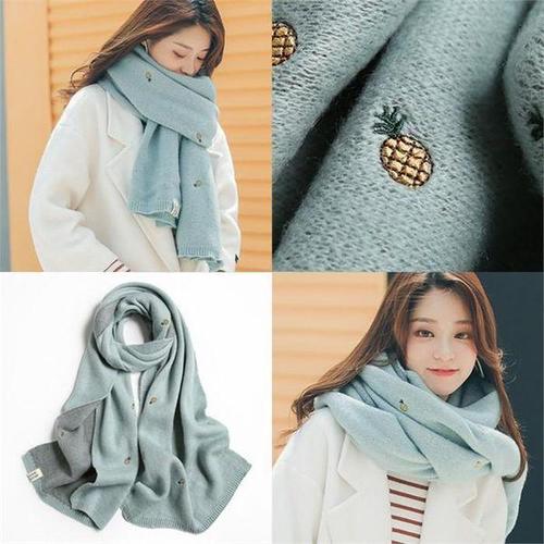 하프클럽 [셀러허브_여성트랜드패션]위쉬몰 DT 파인애플자수목도리(C437H101) 민트