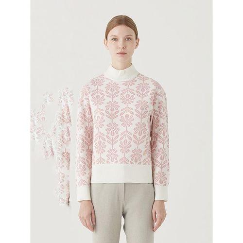 [슈페리어]여성 플라워 패턴 스웨터 핑크 (IW0ERD40173)