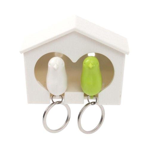 [셀럽하우스]버드 WFMJLYJO 열쇠고리 케이스 (그린 화이트) DK34