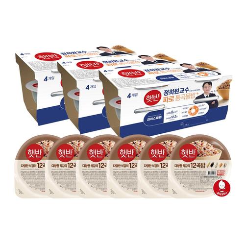 [CJ제일제당][CJ] 정희원 박사 레시피 햇반 라이스플랜 파로통곡물밥 190g x12개+12곡밥 210g x6개