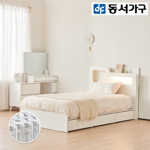 동서가구 소프 인싸 LED 3서랍 SS침대+독립매트리스 DF923802