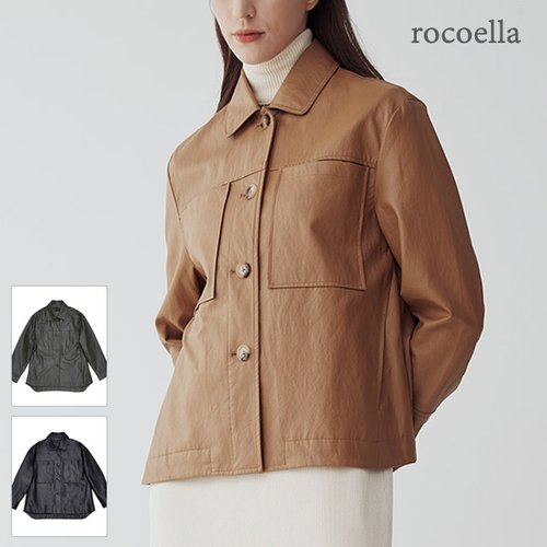 로코피앤티 [로코엘라] 쿠벤 비건 페이크 레더 여성 자켓