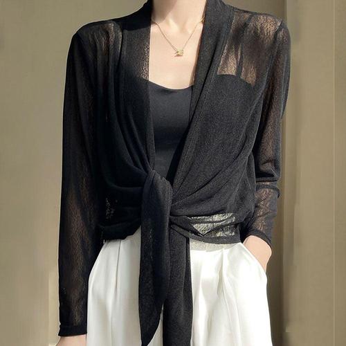 (스타일하우스)가디건 카디건 CD 시스루 스트랩 4color LM0610