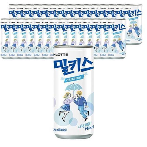 [롯데]롯데 밀키스 250ml X 30캔 탄산 청량 음료수 소다 암바사 (11772221)