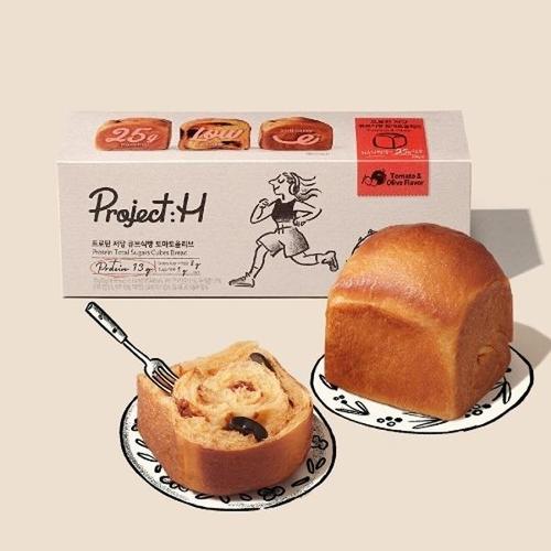 [SPC삼립]프로젝트H 건강빵 프로틴 저당 큐브식빵 토마토올리브 3입 1박스_18400738_588257