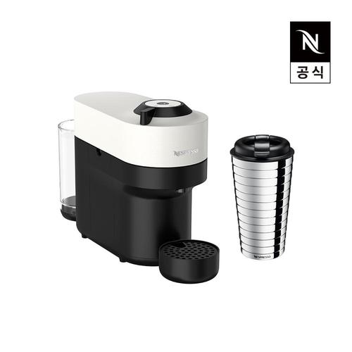 버츄오 팝 GCV2 에스프레소 캡슐커피머신 코코넛 화이트 + 트래블 머그 터치