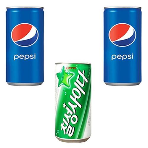 [롯데]칠성사이다190ml 18캔 펩시콜라 190ml 12캔 총 30캔 (13927769)