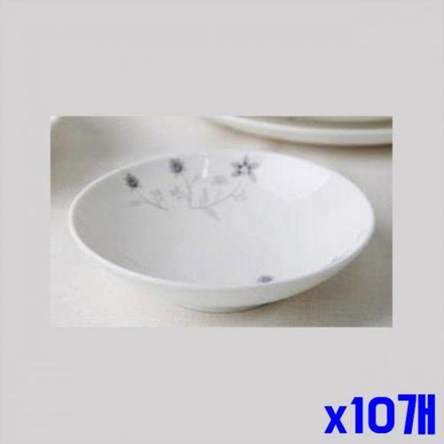 실버 디자인 찬기 접시 140mm x10개 주방그릇 그릇 (WF7C94A)