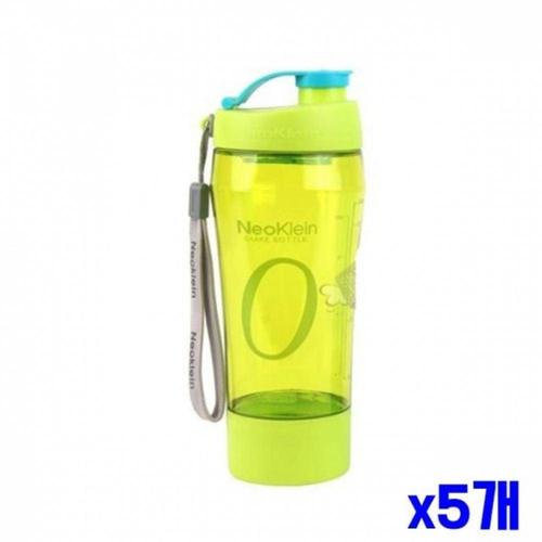 WL 투명 쉐이크 물통 600ml 그린 x5개 보틀 물병 WFLR130