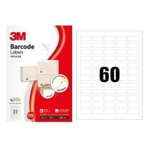 바코드라벨지 일반용 앱 마트 은행 병원 집 100매 60칸 (WFIOJXW)
