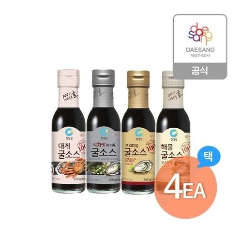 [청정원]청정원 소단량 굴소스 4종(프리미엄,해물,파기름,대게) 4개 골라담기_22317321_634573