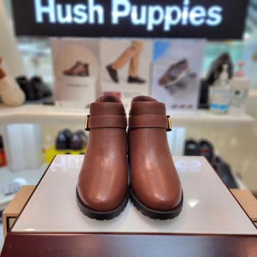 [허시파피]여성 발 편한 4cm 굽 버클장식 부띠 앵클부츠 3fq604-003_CA