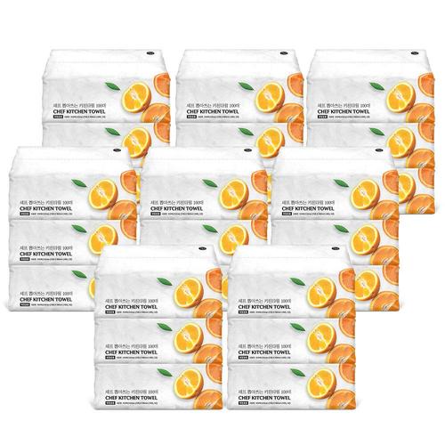 [한예지]한예지 천연펄프 셰프 뽑아쓰는 키친타올 3겹 100매 24팩 휴대용 소프트팩