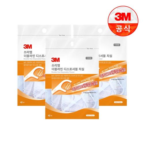 [3M]더블라인 치실 42입 x 3개