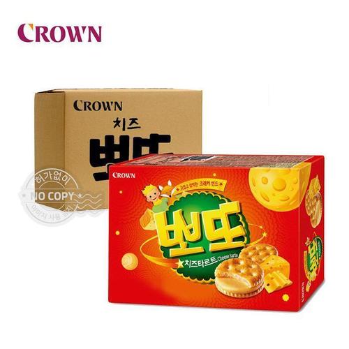 [대용량과자][과자센타][박스] 크라운 뽀또 치즈타르트 322g 10입 (12571394)
