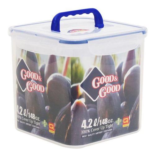 오너클랜 정사각 밀폐용기 4.2L(핸디형) 1개 김치통 냉장고밀