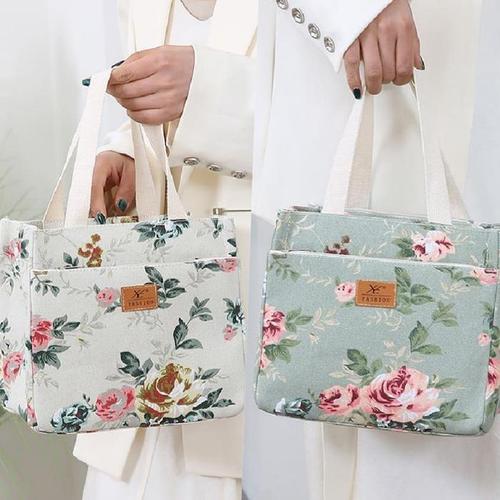 [보리별] 플라워 보냉백 쿨러가방 예쁜 도시락가방 직장인 런치백 쿨러백