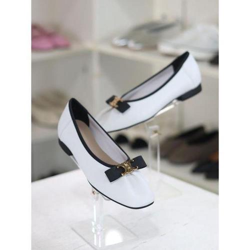 하프클럽 [와폰]바이로쏘 세이브존03 소가죽 리본 주름 2.0cm 플랫슈즈 (BY)AG23S10753BD3WAG