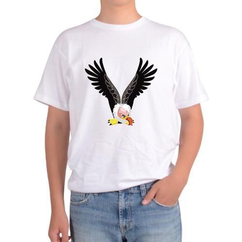 에이치플러스몰 가족티 반팔면티 하늘제왕 독수리 솔개 남자면티 (WFI0PSN)