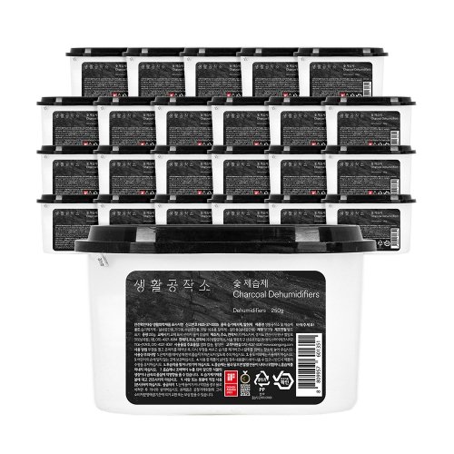 [생활공작소] 숯 제습제 520ml (24개입/1box)  (습기제거/곰팡이방지)