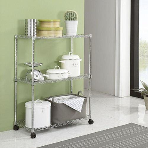 철제 3단 팬트리선반 바퀴모듈 WF56B9A