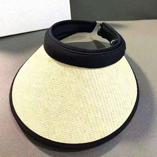 모자 바닷가 여성선캡 휴가 밀짚 BEIGE WFI0JLY