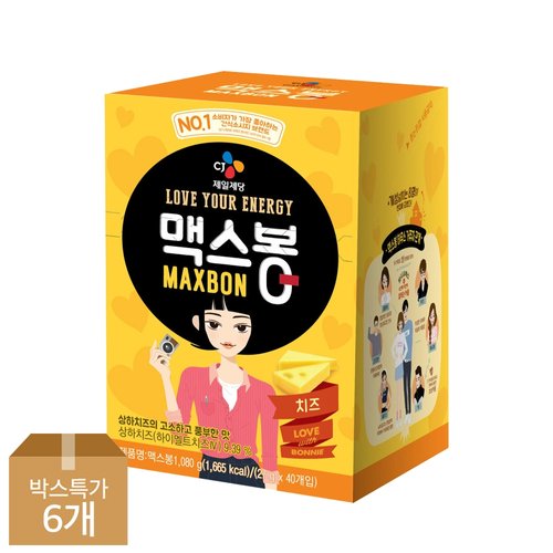 [CJ제일제당][CJ]맥스봉 치즈 1.08kg (27gx40ea) x6개