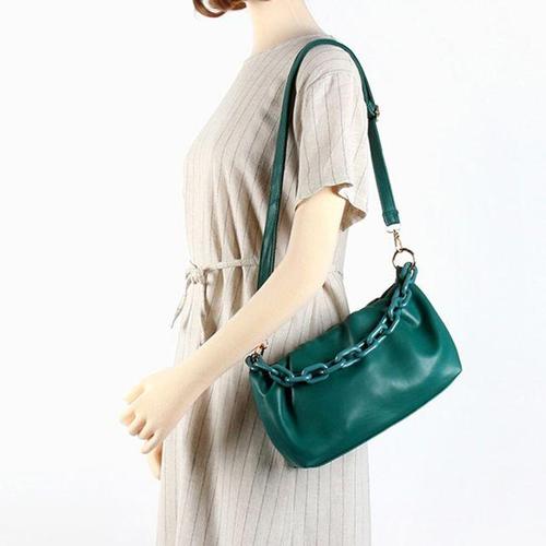 [OF2789Q6]만두 스타일 셔링 라운드 여성 핸드백