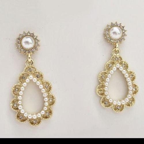 귀걸이 지주 오벌 큐빅 GD108 WED3C6B