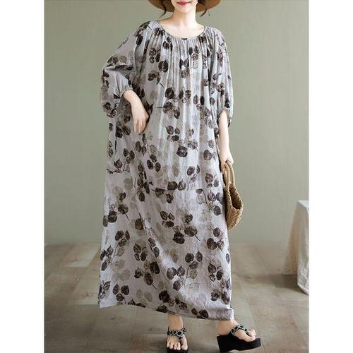 [베나프]리즈 프린트 루즈핏 롱원피스_BJ2OP030