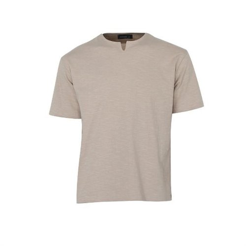 명화수산 남자 여름 슬릿 라운드넥 반팔 티셔츠