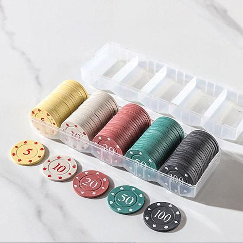 카지노칩 5색 포커침 홀덤침 라스베가스 마카오 100p B1109