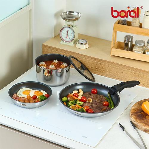 [Boral] 보랄 스테인리스 IH 인덕션 매직핸즈팬 5종세트 BR-MH600S