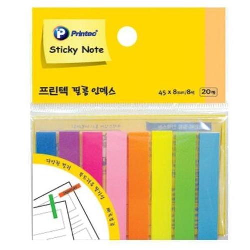 [JH27Q5R9_52CK] 필름인덱스형광8색 FI021(45x8mm 20매)