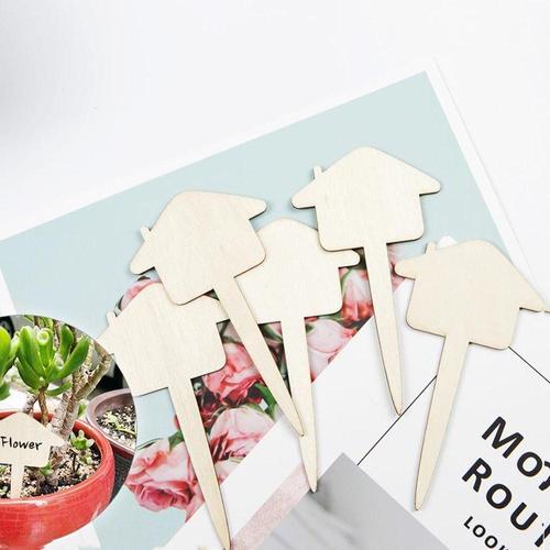 [주식회사 금수저몰]꽃 화단 10P 식물 화분 이름표 나무 학교 집모양 (WF304DC)