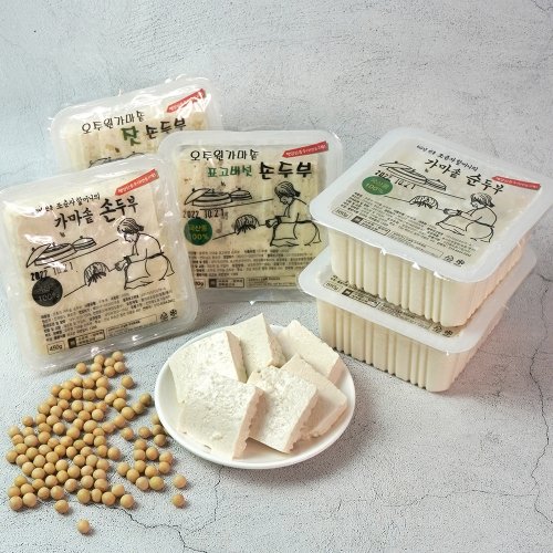 더조은푸드 조춘자 가마솥 전통 손두부 1팩 + 흑두부 1팩